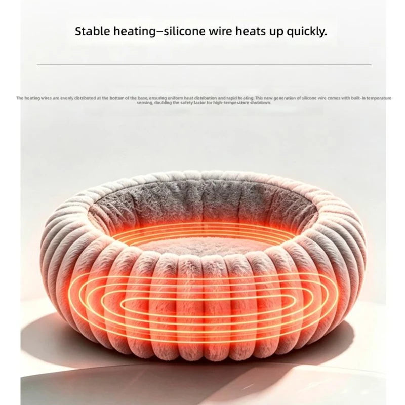 Electric Heating round pet Bed 