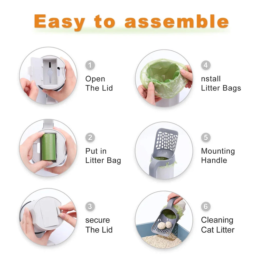 Detachable All in One Cat Litter Scooper 