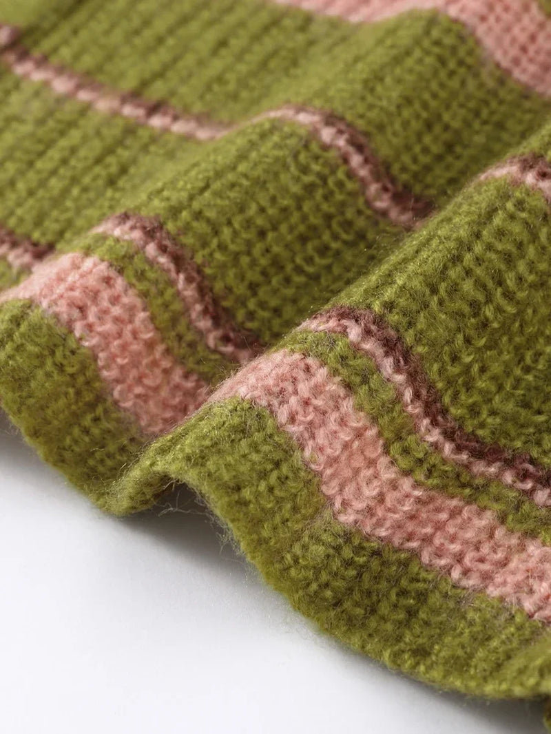 Casual Striped Women'S Cardigan 2026 Autumn