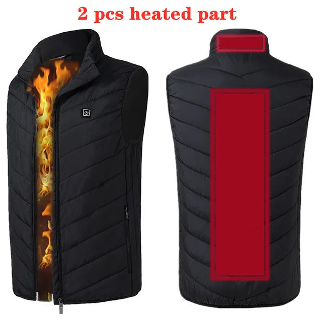 Men USB Infrared 17 Heating Areas Vest Jacket