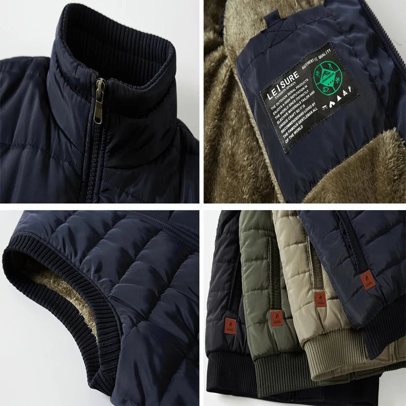 Winter Mens Fleece Jacket Sleeveless Vest