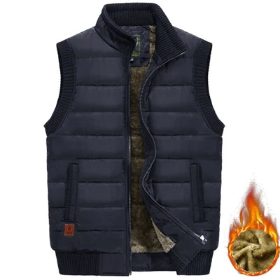 Winter Mens Fleece Jacket Sleeveless Vest