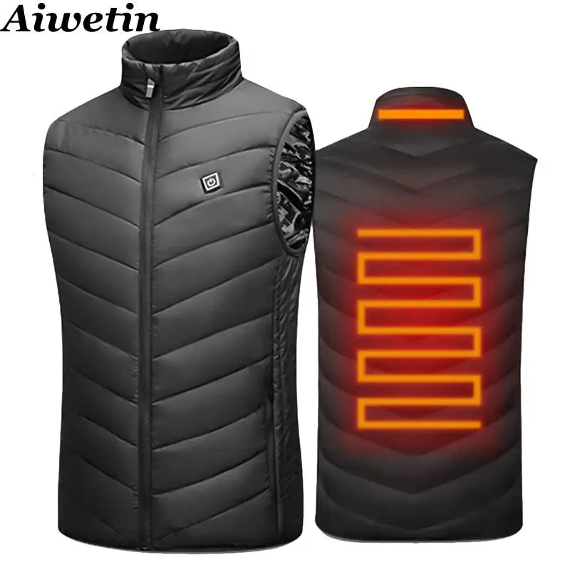 Men USB Infrared 17 Heating Areas Vest Jacket
