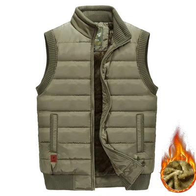 Winter Mens Fleece Jacket Sleeveless Vest