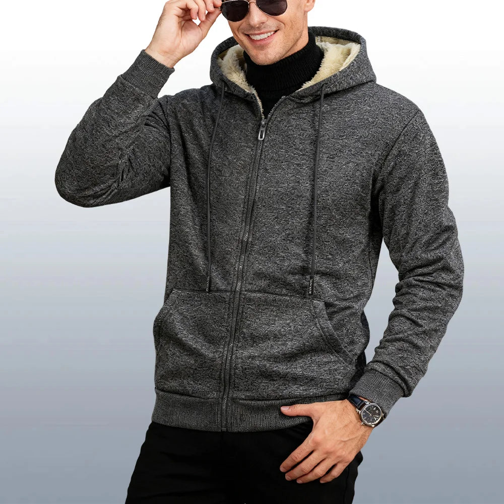 Winter Lambswool Zipper Hoodies