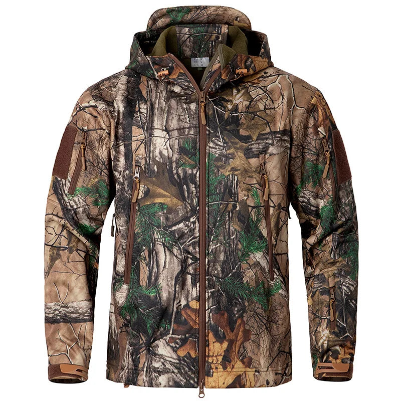 Men's Silent Soft Shell Camouflage Tactical Jacket Waterproof