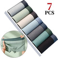 7Pcs/Lot Men's Cotton Underwear Boxer Shorts Pure Cotton Breathable