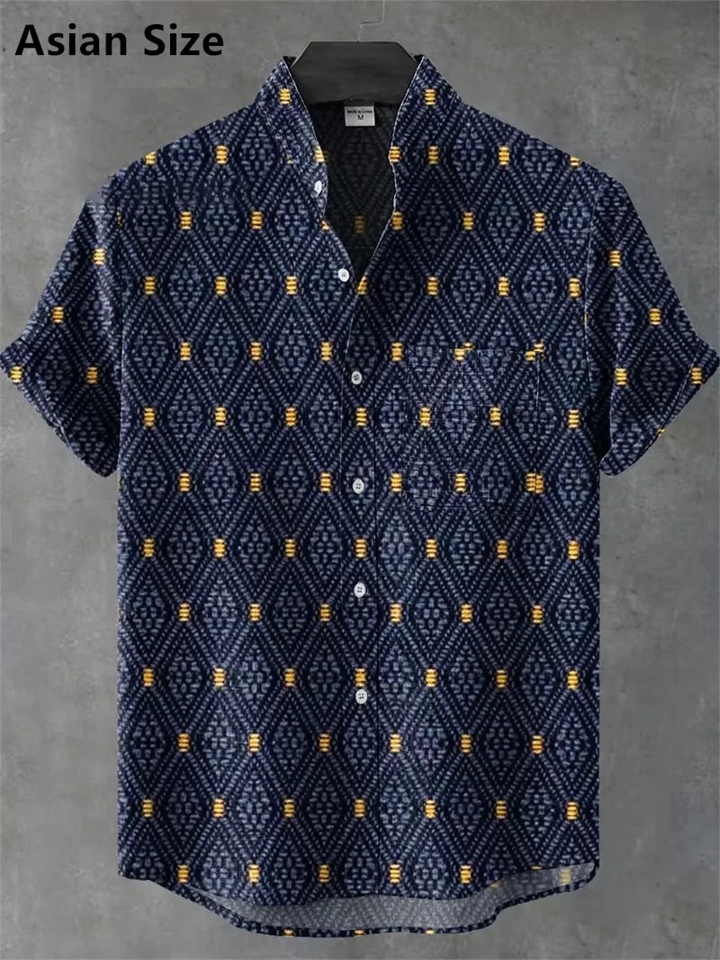 Vintage Men's Shirt 3D Printed Shirt