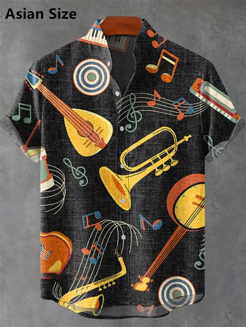 Vintage Men's Shirt 3D Printed Shirt