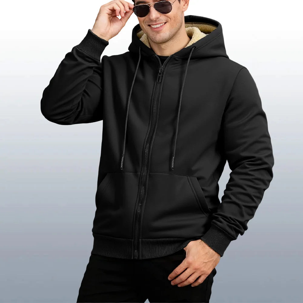 Winter Lambswool Zipper Hoodies