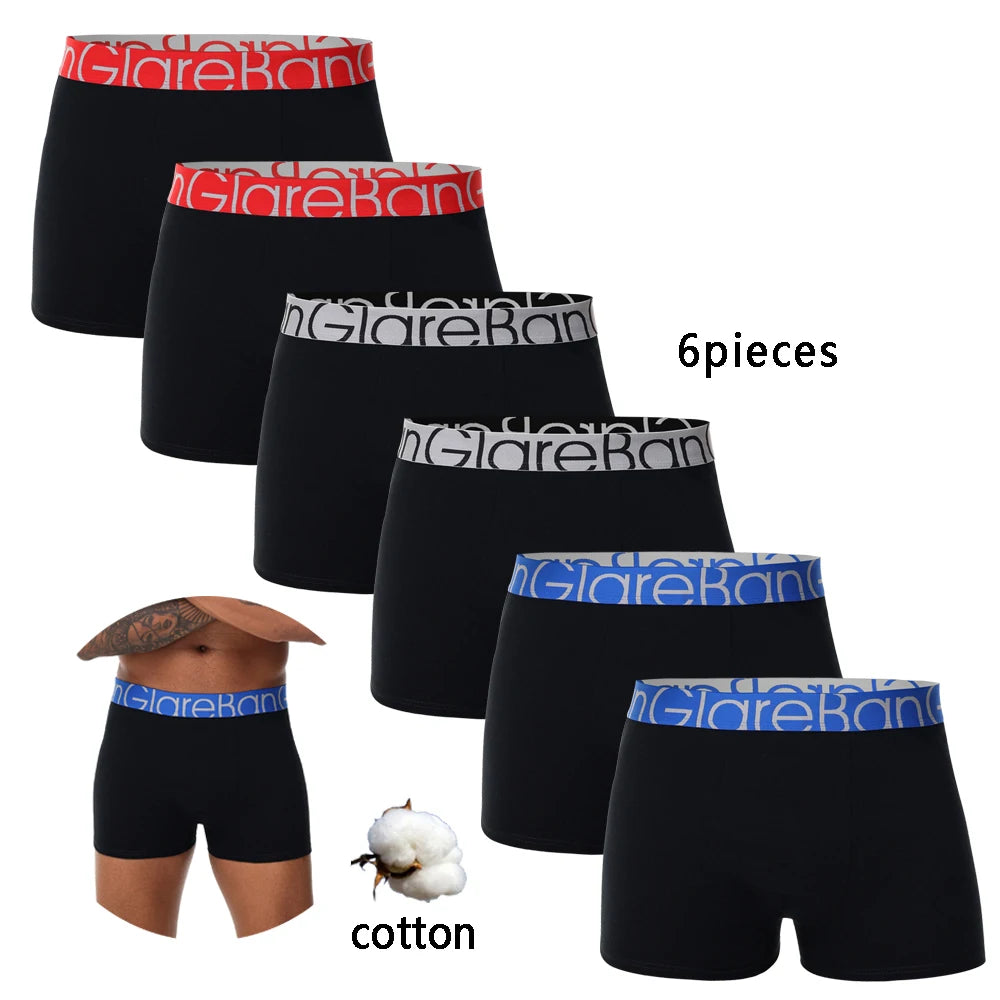 6pcs Pack Cotton Boxer