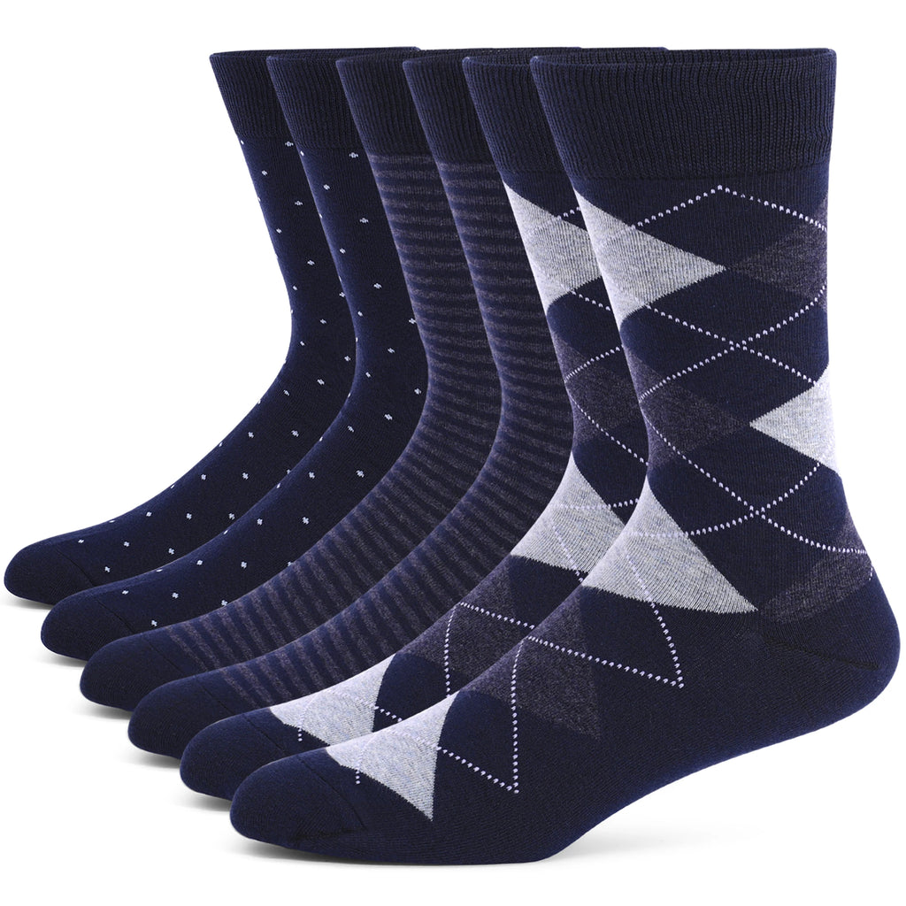 5 Pairs Mens Dress Socks Plus Large Size
