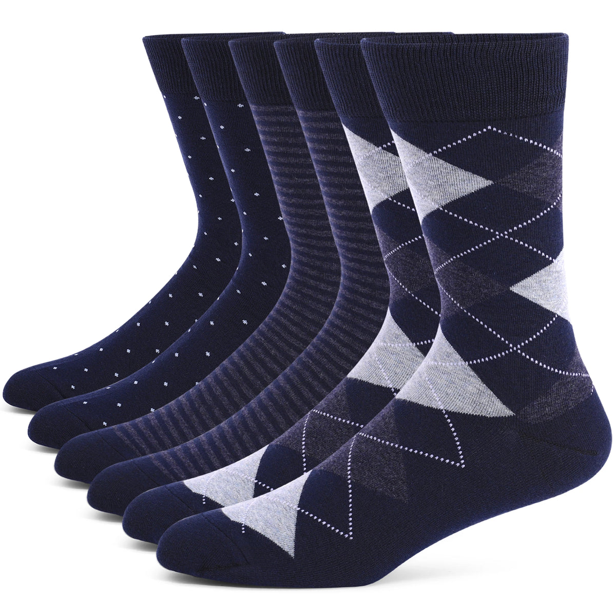 5 Pairs Mens Dress Socks Plus Large Size