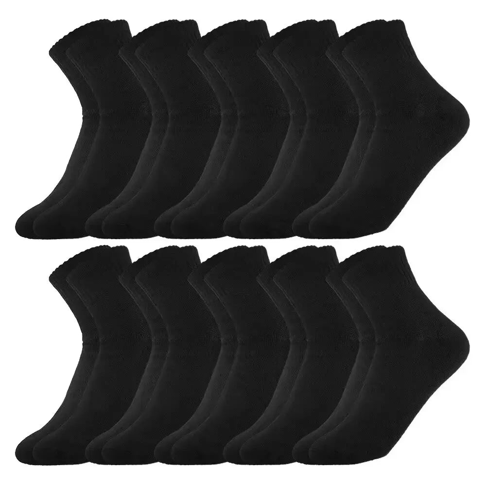 10 Pairs of Men's Mid-Calf Socks Cotton Socks for All Seasons
