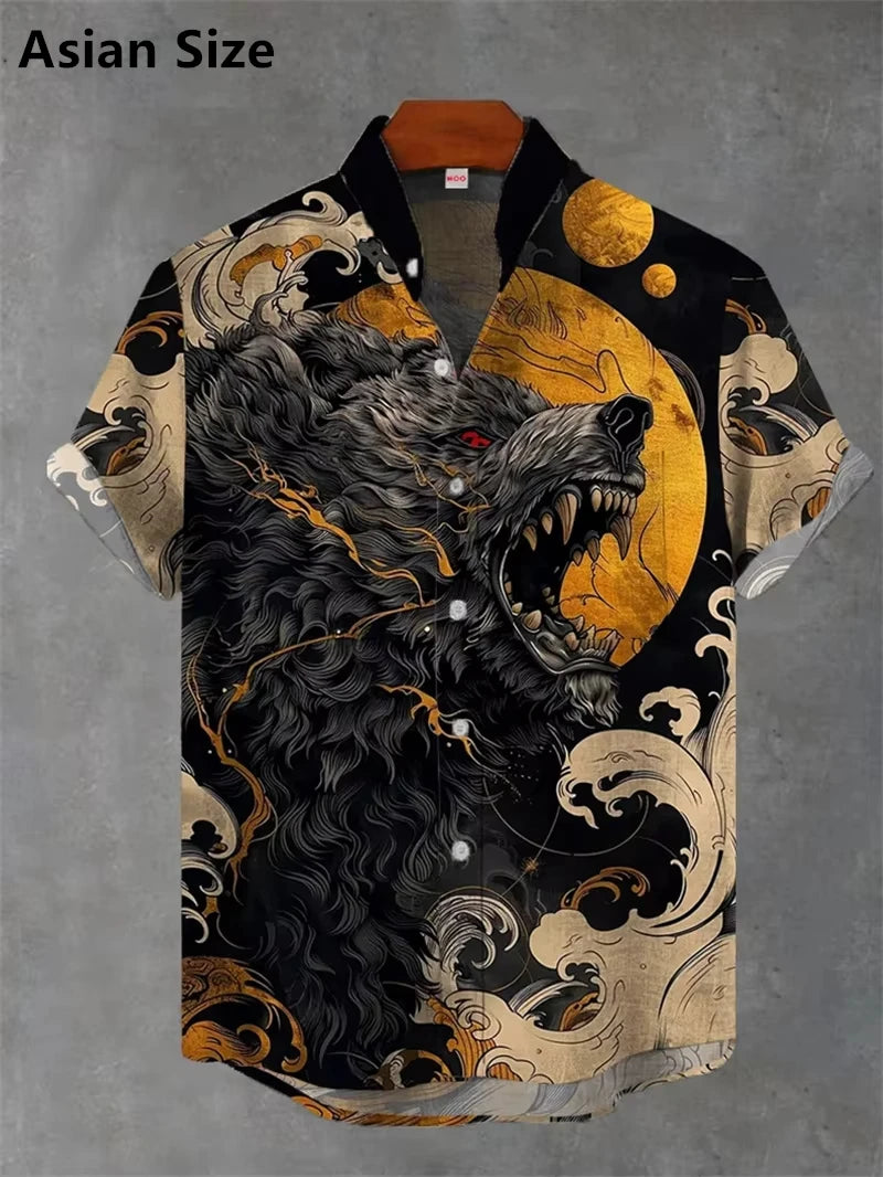Vintage Men's Shirt 3D Printed Shirt