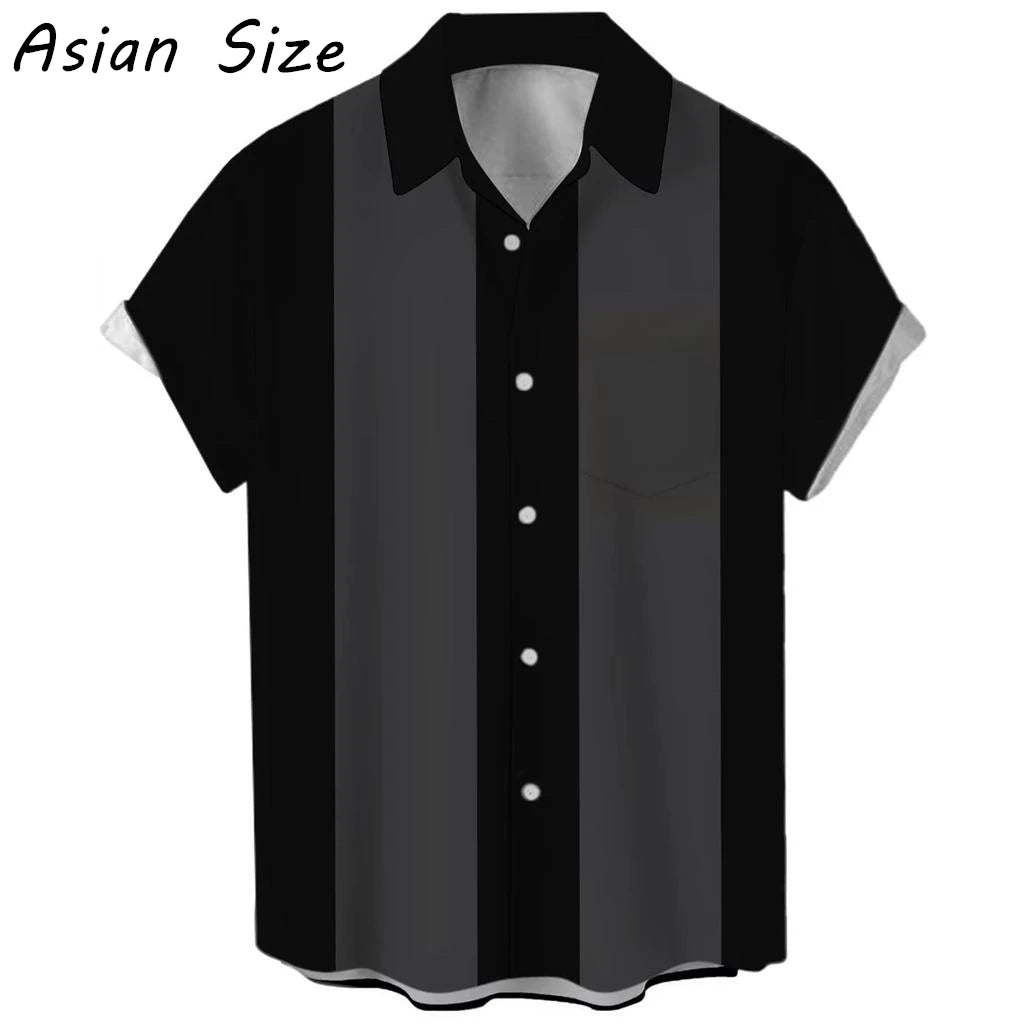 Casual Simple Stripe Hawaiian Shirt