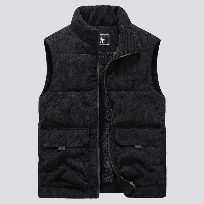 Winter Male Fleece Warm Vest Coats