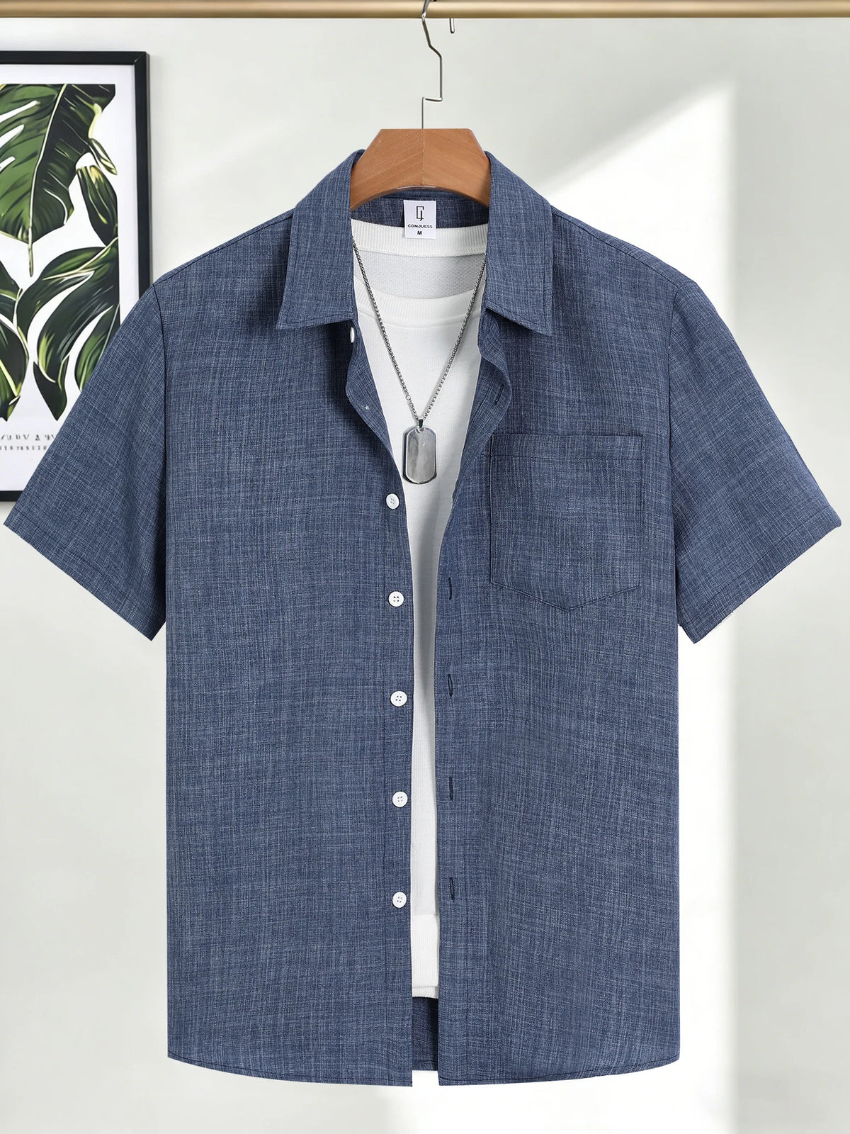 Men's Casual Linen Short Sleeve Shirts