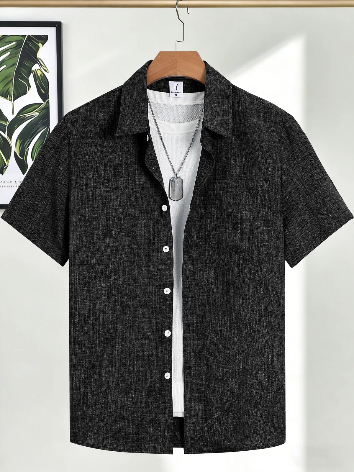 Men's Casual Linen Short Sleeve Shirts