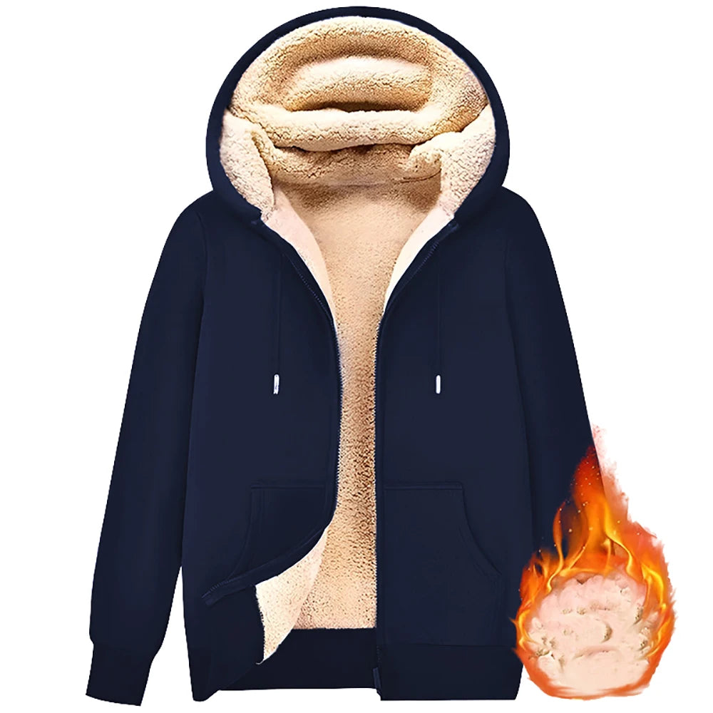 Trendy Sweatshirt Coat Front Pockets