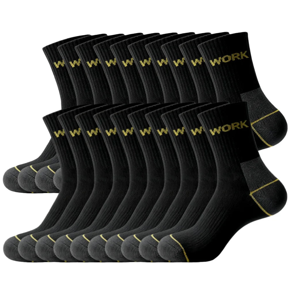 1/10/20Pairs Men's Crew Socks Breathable Moisture Wicking Sports Socks
