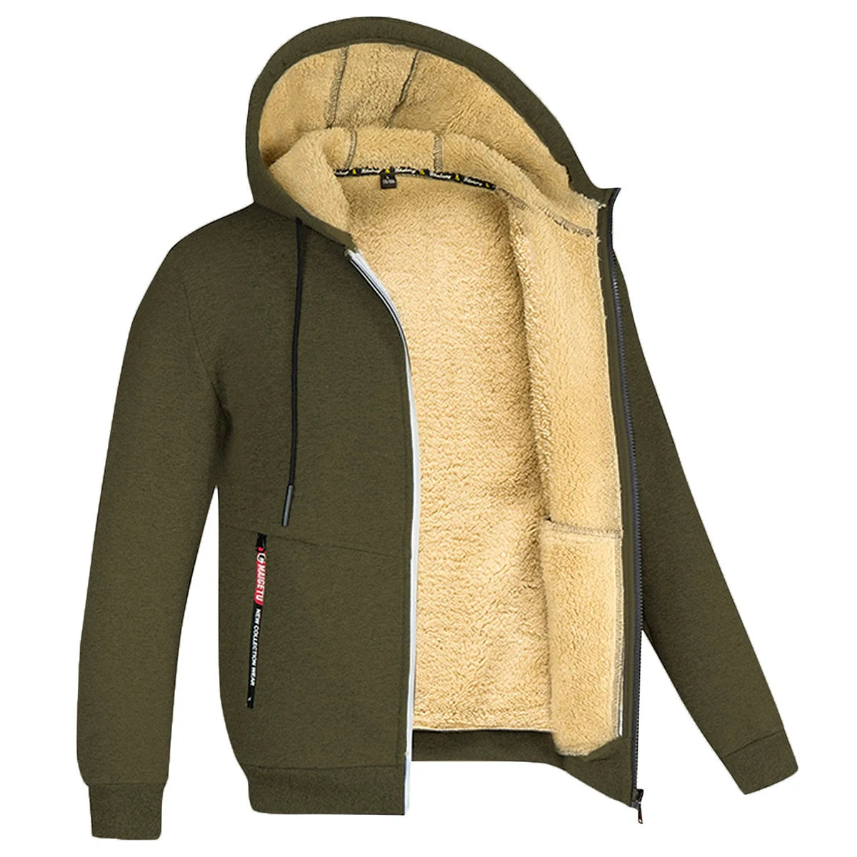Trendy Sweatshirt Coat Front Pockets