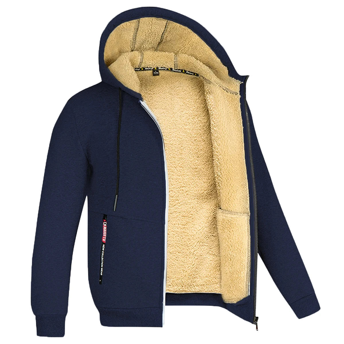Trendy Sweatshirt Coat Front Pockets
