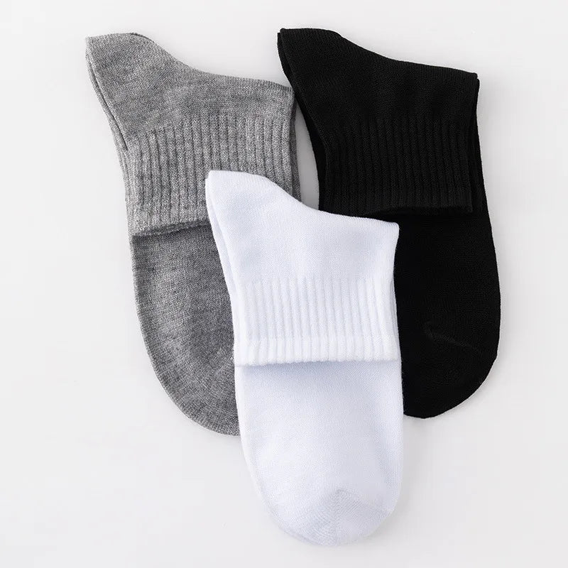 10 Pairs of Men's Mid-Calf Socks Cotton Socks for All Seasons