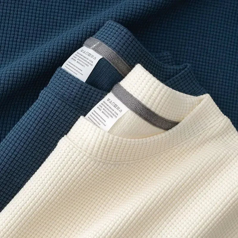 Men's New Summer Waffle Round Neck Short Sleeve T-Shirt