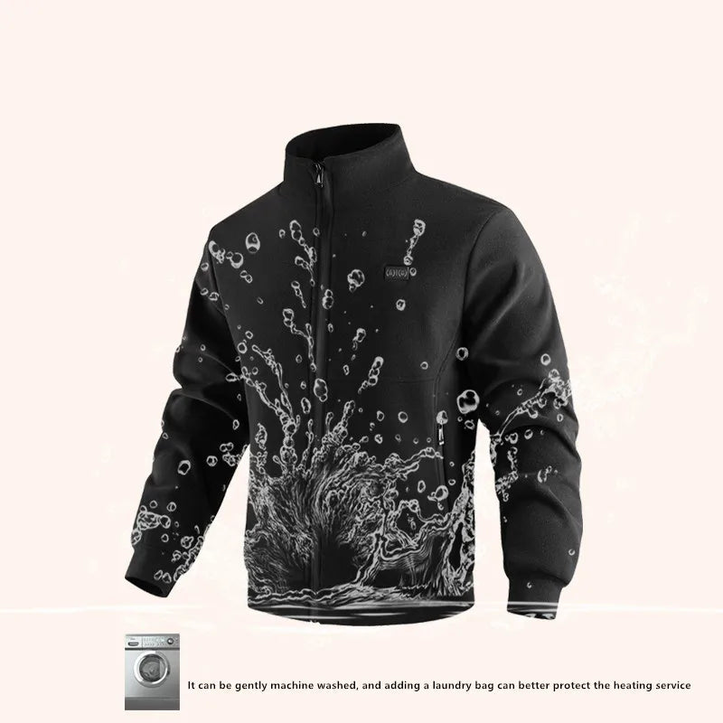 New Winter Fashion Versatile Polar Fleece Thick Heating Warm Jacket For Both Men Women 8-Zone Intelligent Heating Electric Coat