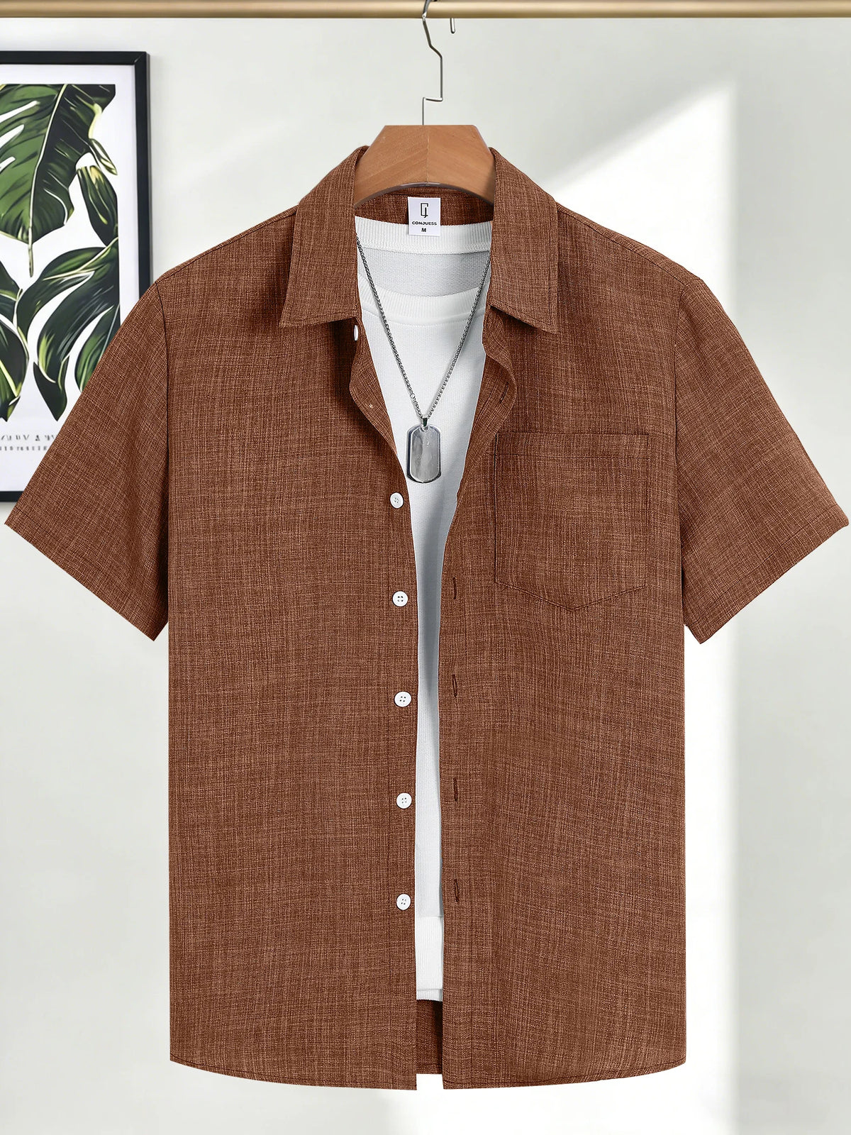 Men's Casual Linen Short Sleeve Shirts