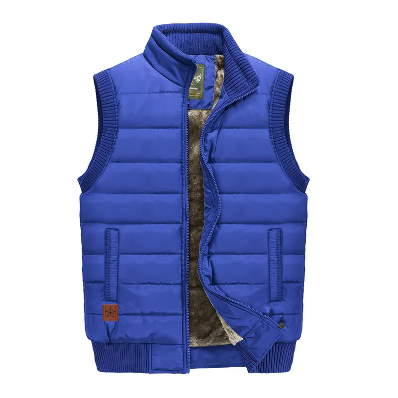 Winter Mens Fleece Jacket Sleeveless Vest