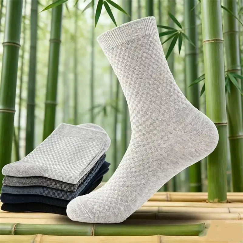10Pairs/Lot Men's Bamboo Socks Comfortable Breathable Casual