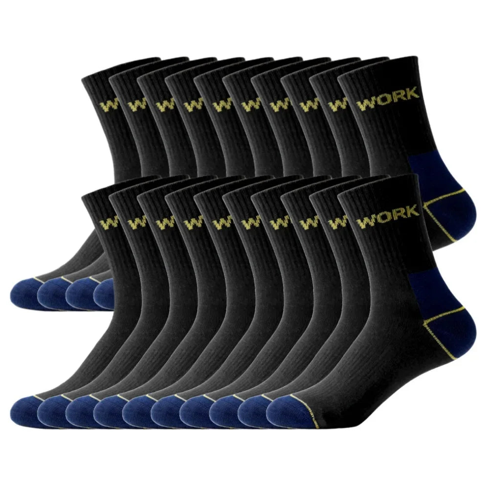 1/10/20Pairs Men's Crew Socks Breathable Moisture Wicking Sports Socks