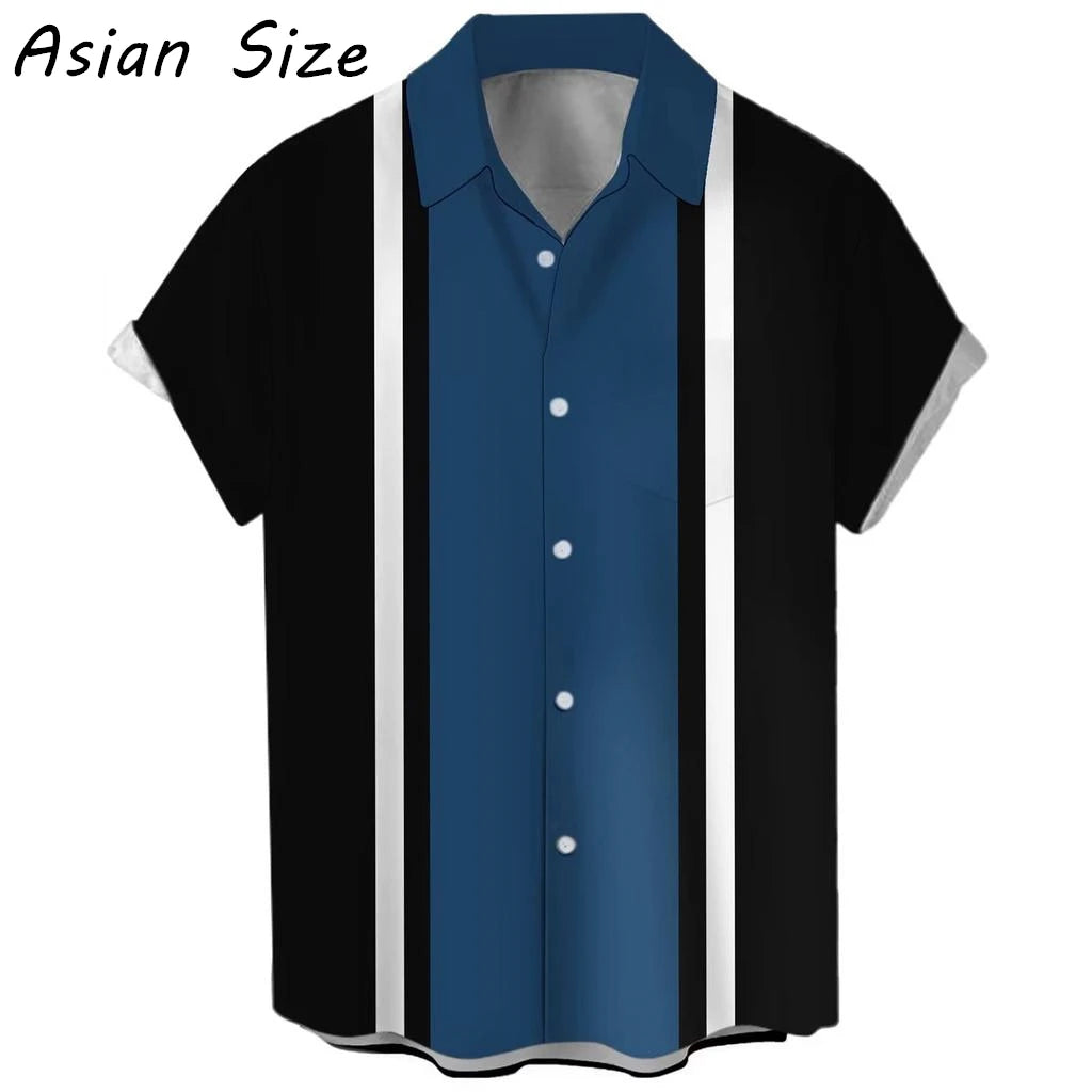 Casual Simple Stripe Hawaiian Shirt