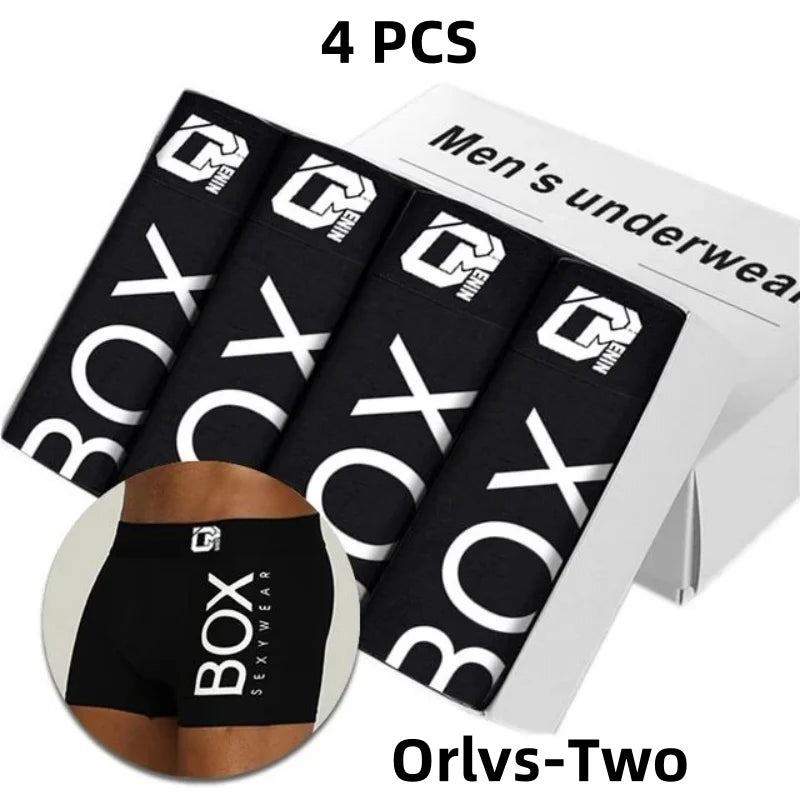 1/2/3/4 Pcs ORLVS Mens Boxer Sexy Underwear