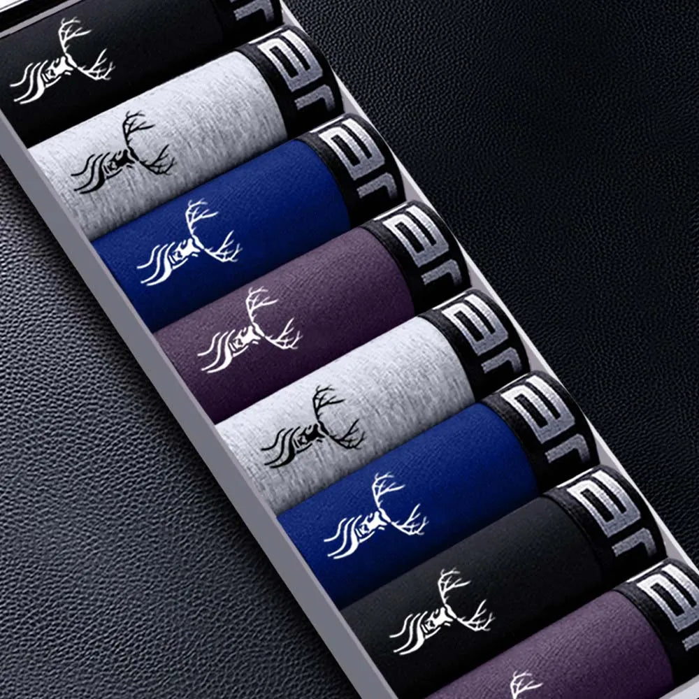 4/8Pcs Boxers Man Breathable Cotton Man Underwear