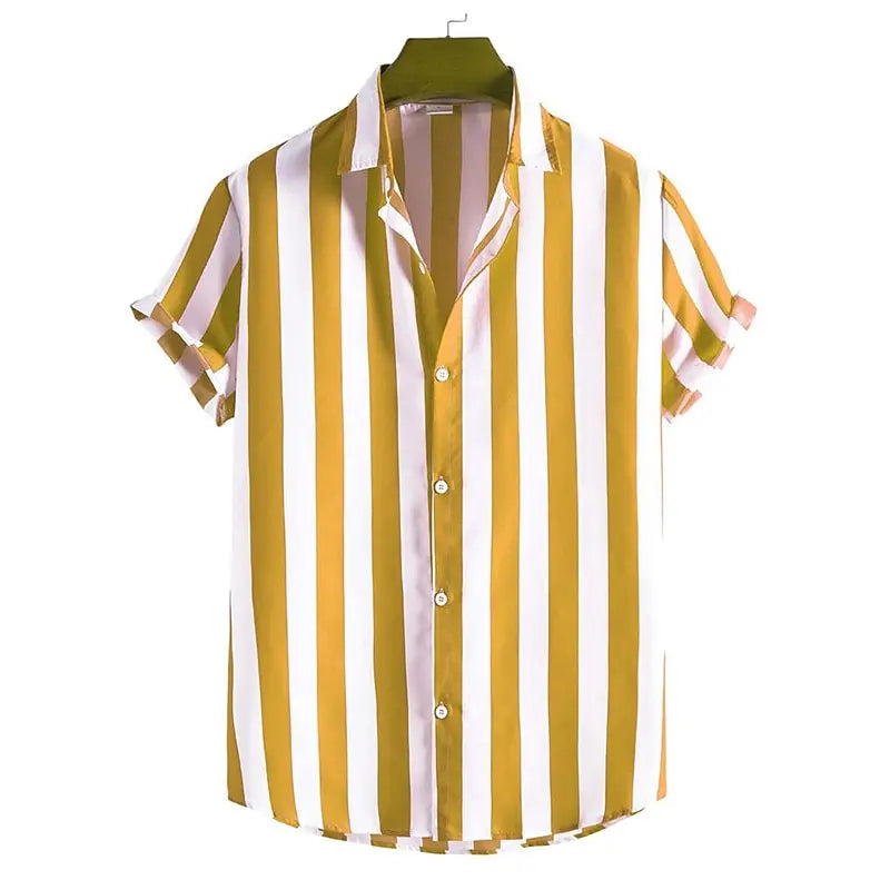 Striped Simple men's Shirt Casual Loose