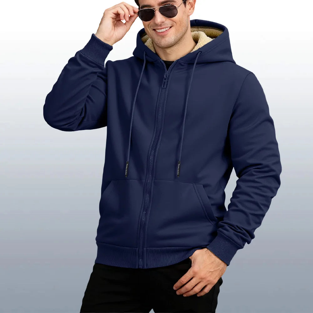 Winter Lambswool Zipper Hoodies