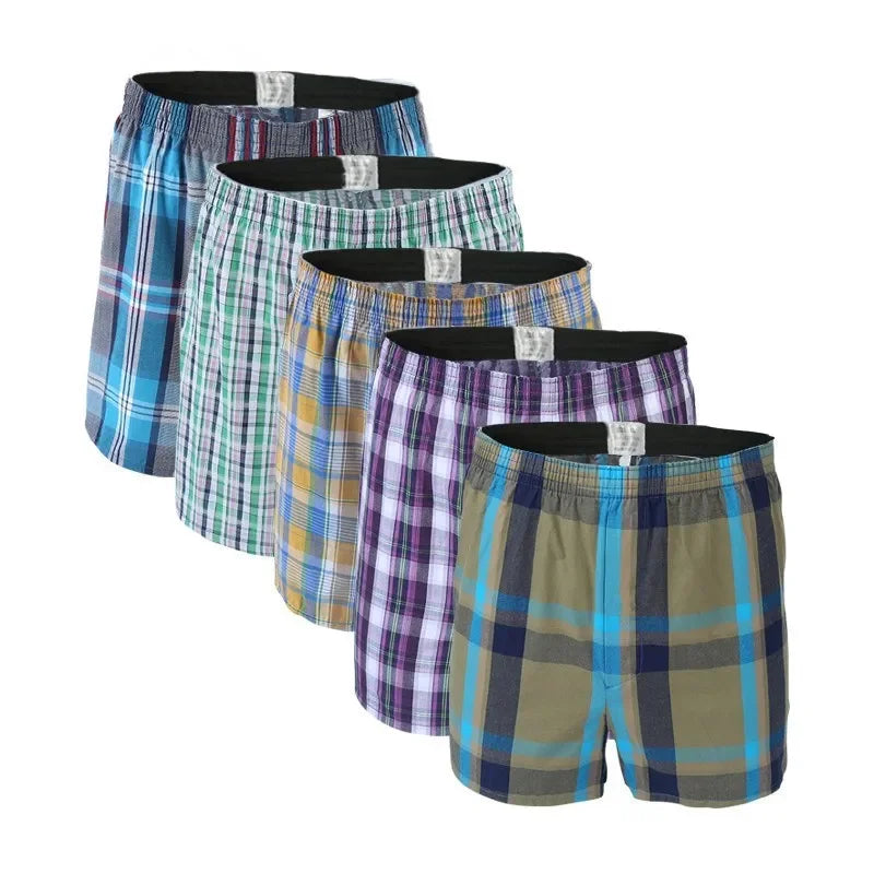 5Pcs/lot Boxer Men Thin Summer Underwear Cotton