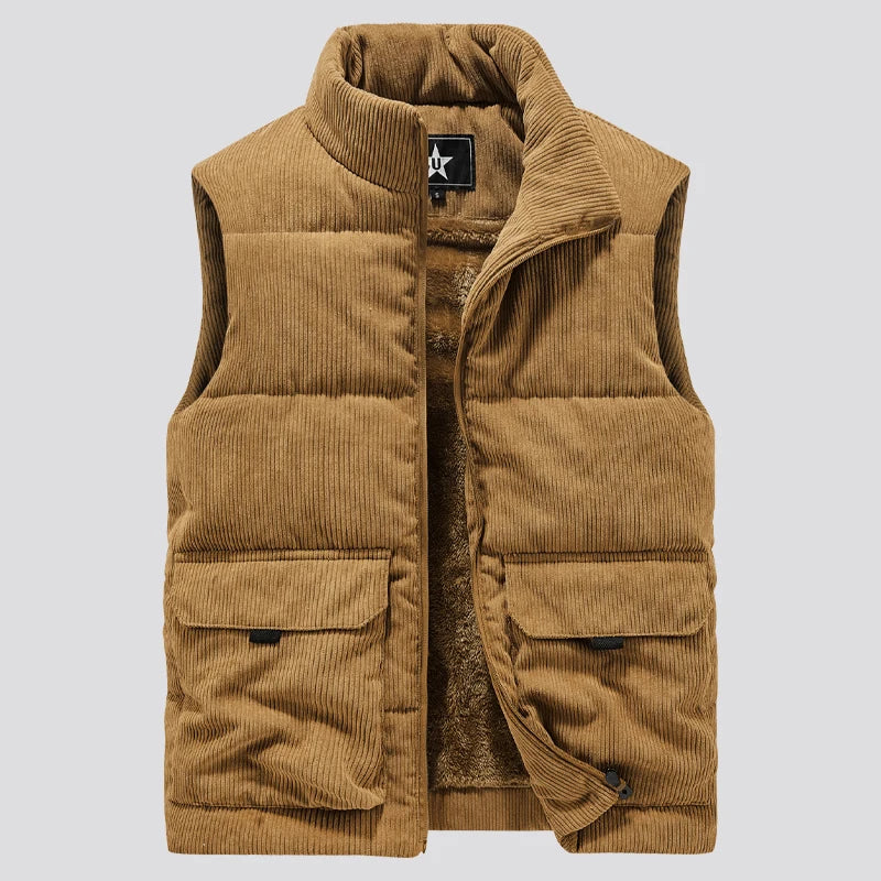Winter Male Fleece Warm Vest Coats