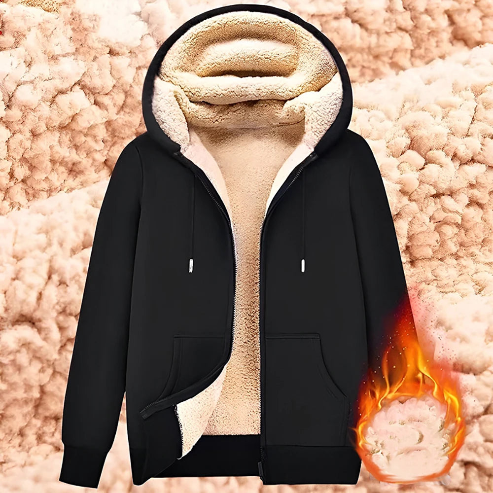 Trendy Sweatshirt Coat Front Pockets