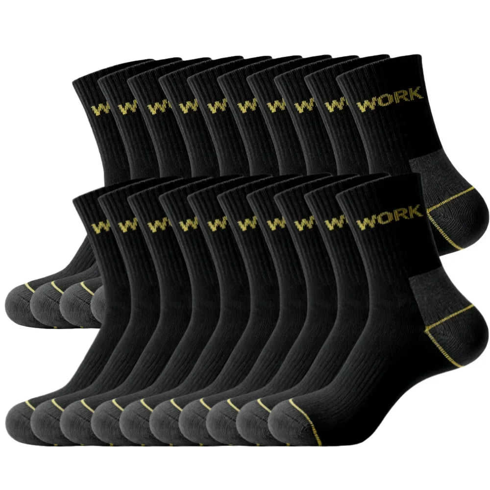 1/10/20Pairs Men's Crew Socks Breathable Moisture Wicking Sports Socks