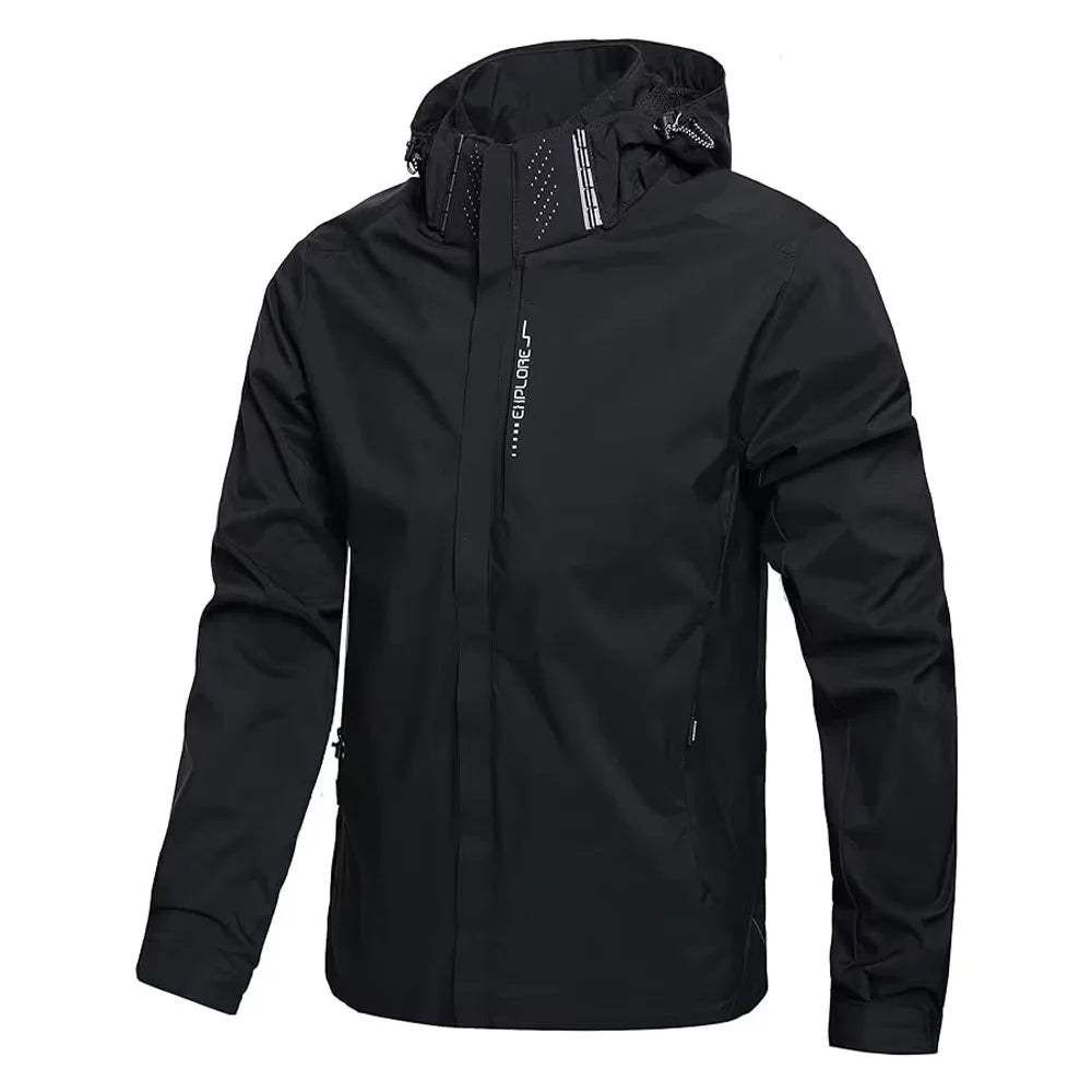 Men's Waterproof Rain Jacket Lightweight Outer Hooded