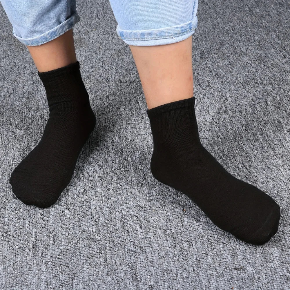 10 Pairs of Men's Mid-Calf Socks Cotton Socks for All Seasons