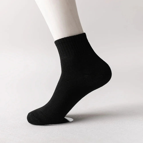 10 Pairs of Men's Mid-Calf Socks Cotton Socks for All Seasons