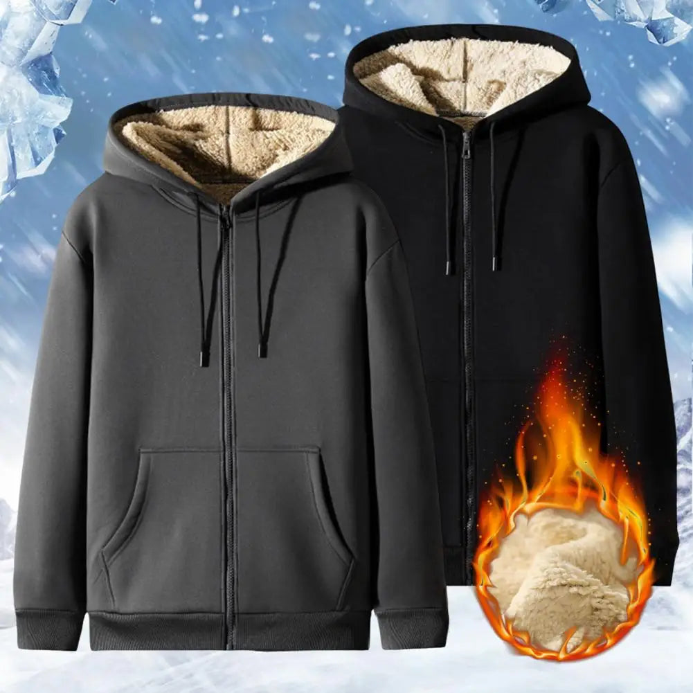 Trendy Sweatshirt Coat Front Pockets