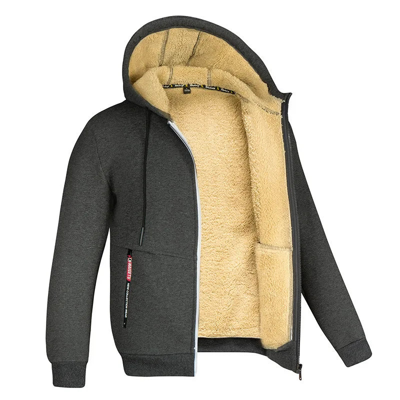 Trendy Sweatshirt Coat Front Pockets