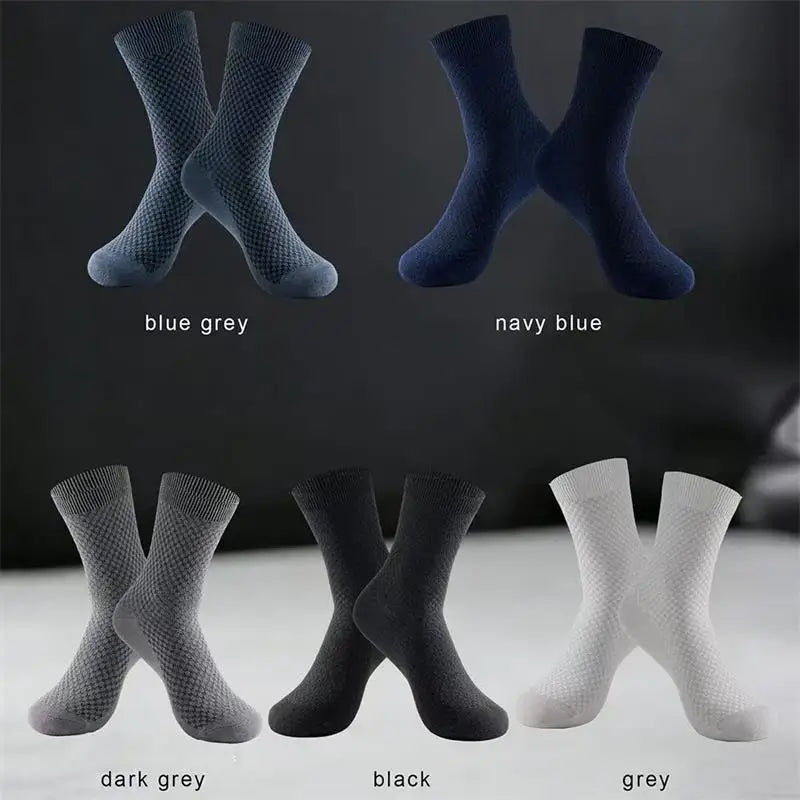 10Pairs/Lot Men's Bamboo Socks Comfortable Breathable Casual
