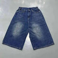 Denim Pants Old Blue Washed Male Jeans Straight Casual Men wear Loose Wide Leg Trousers New Fashion